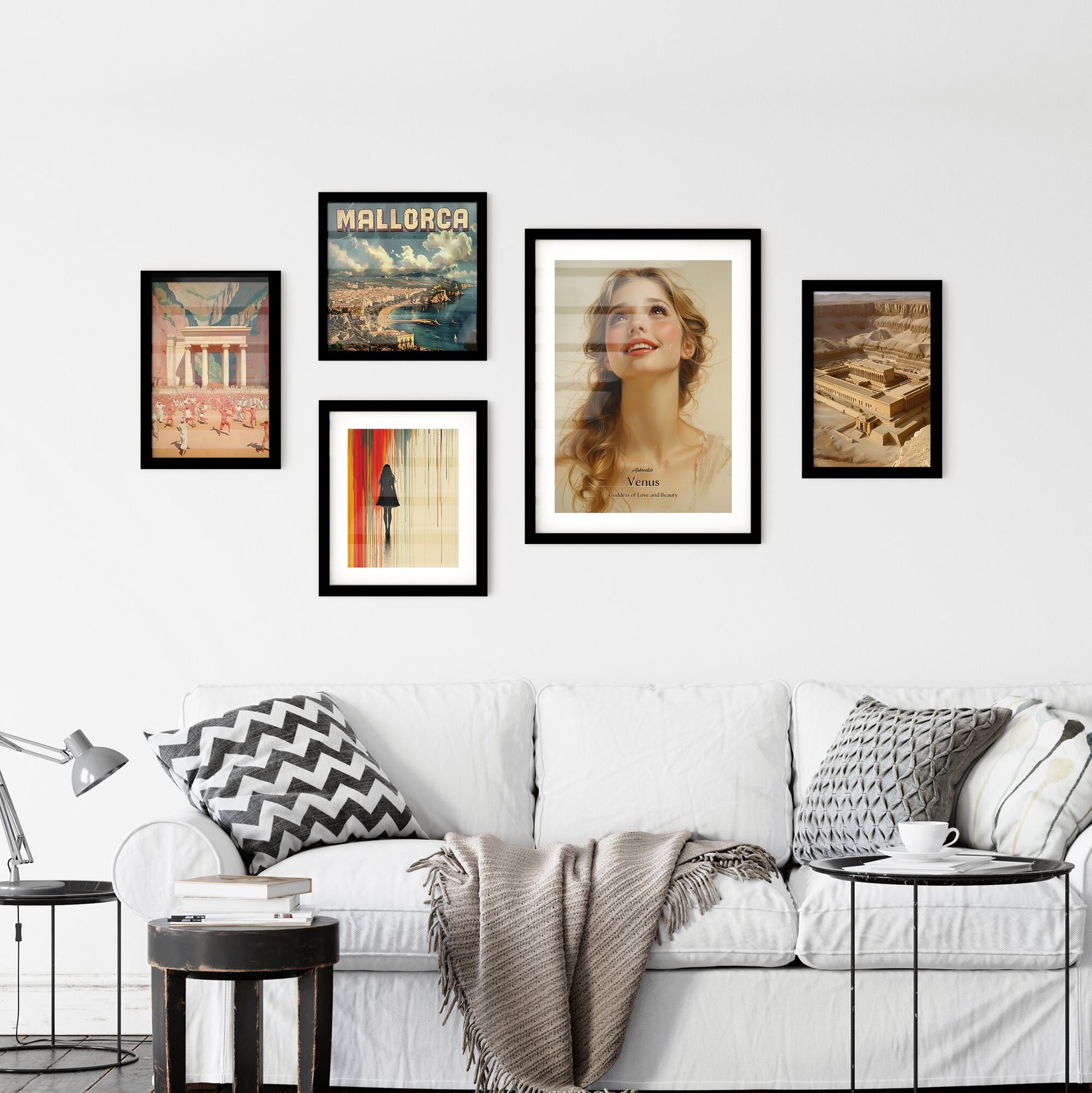 Aphrodite, Venus, Goddess of Love and Beauty, A Poster of a woman looking up to the sky Default Title