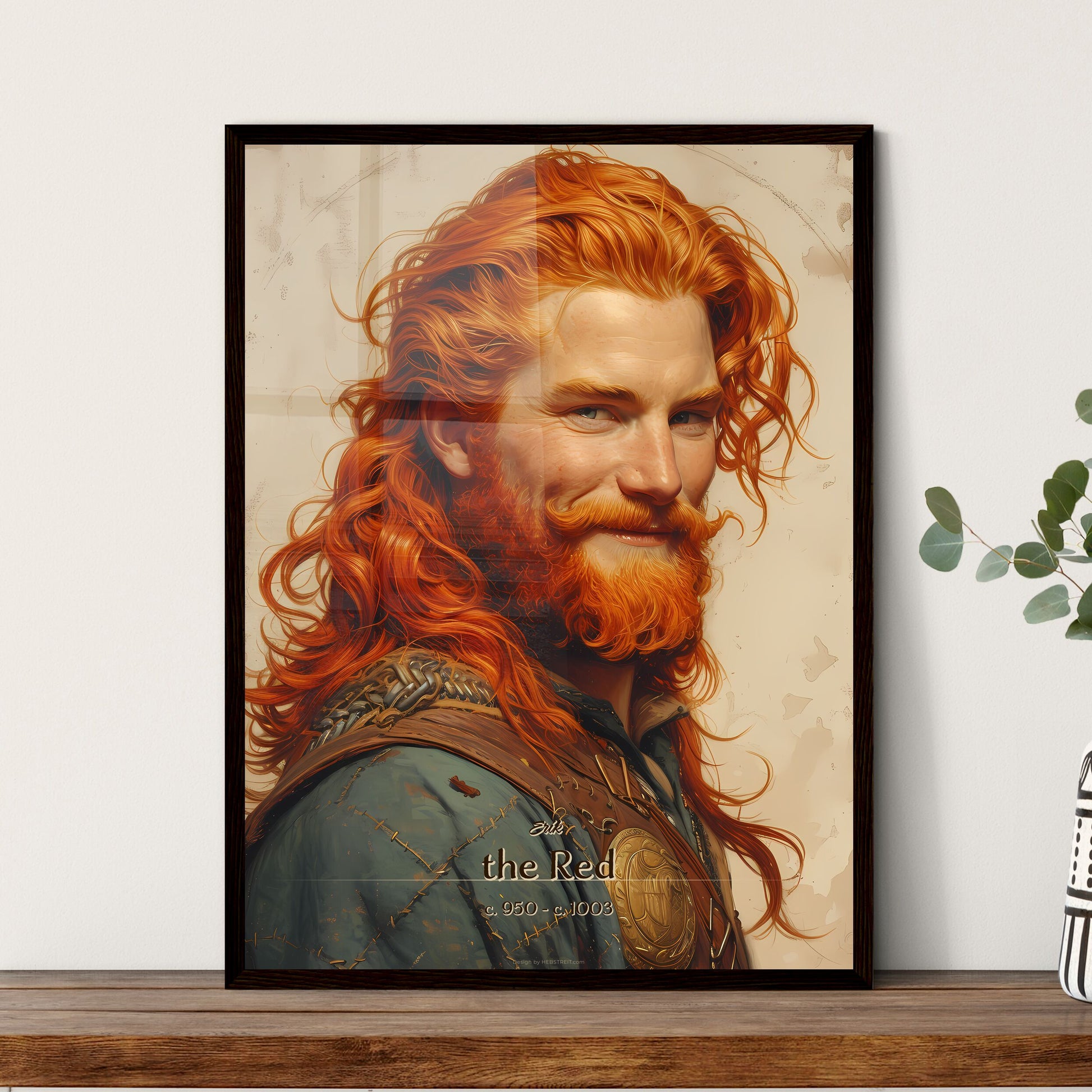 Erik, the Red, c. 950 - c. 1003, A Poster of a man with red hair and beard Default Title