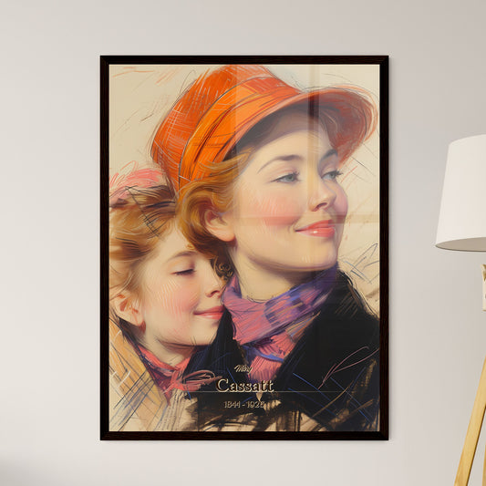 Mary, Cassatt, 1844 - 1926, A Poster of a woman and child in hats Default Title