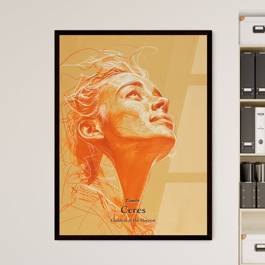 Demeter, Ceres, Goddess of the Harvest, A Poster of a drawing of a woman_s face Default Title
