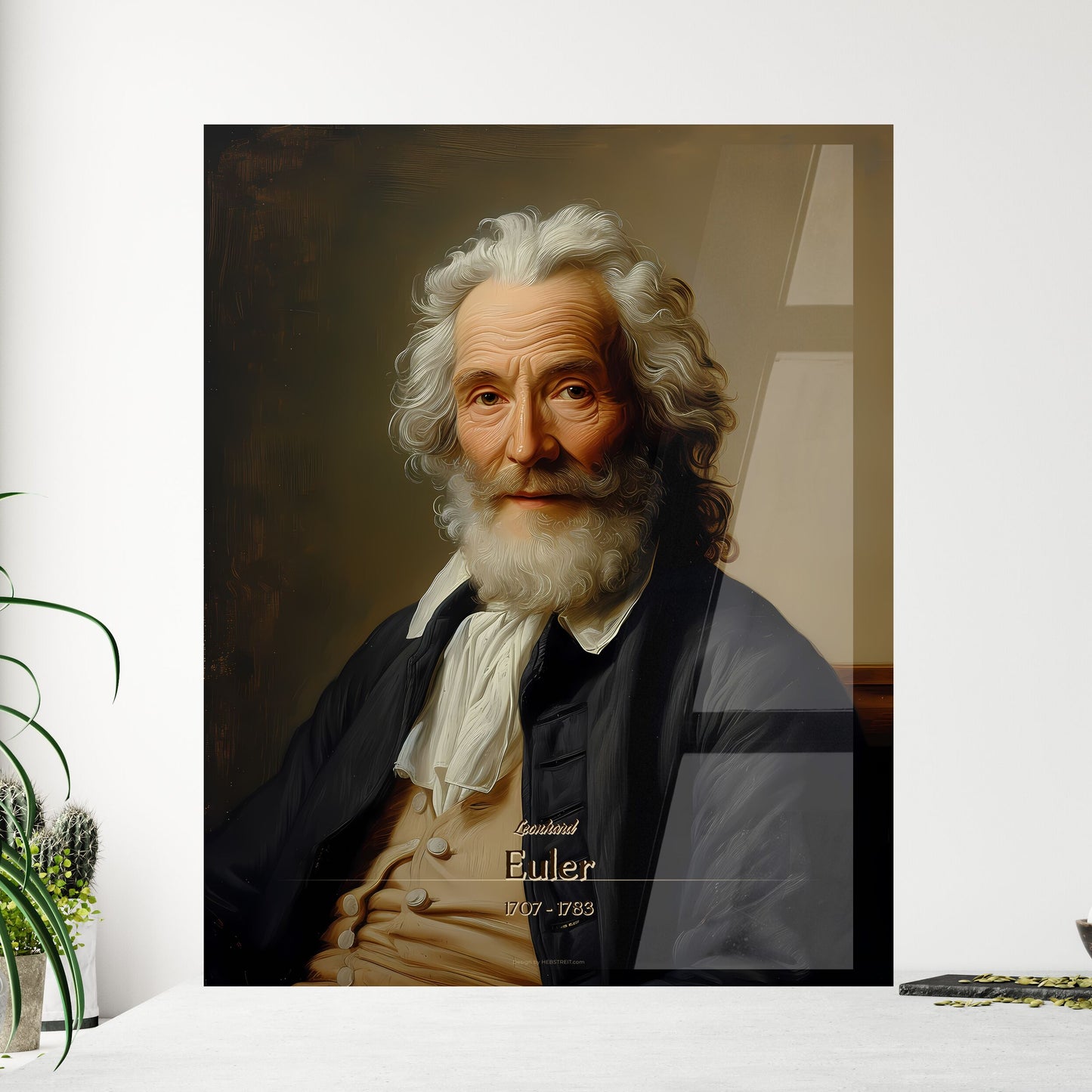 Leonhard, Euler, 1707 - 1783, A Poster of a man with white hair and beard Default Title