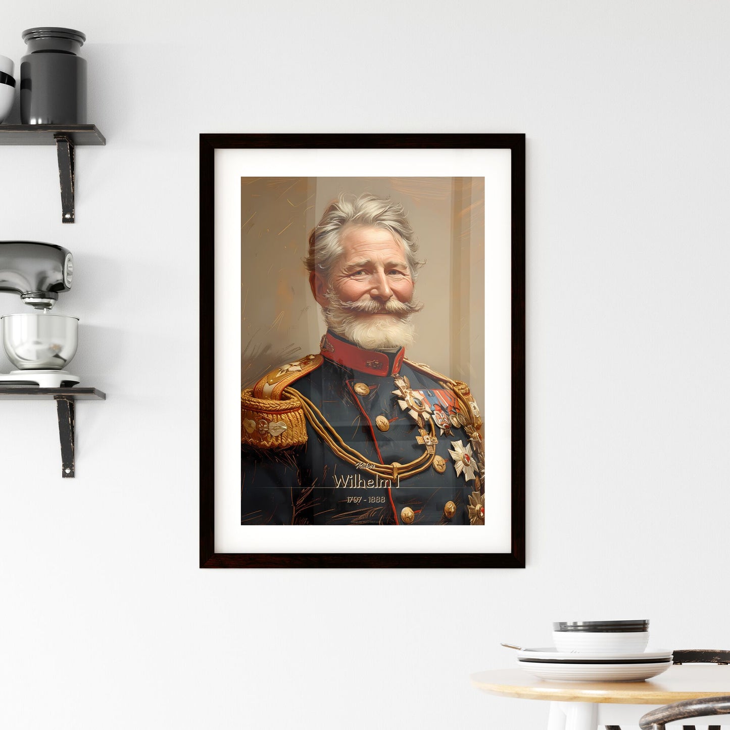 Kaiser, Wilhelm I, 1797 - 1888, A Poster of a man in a military uniform Default Title