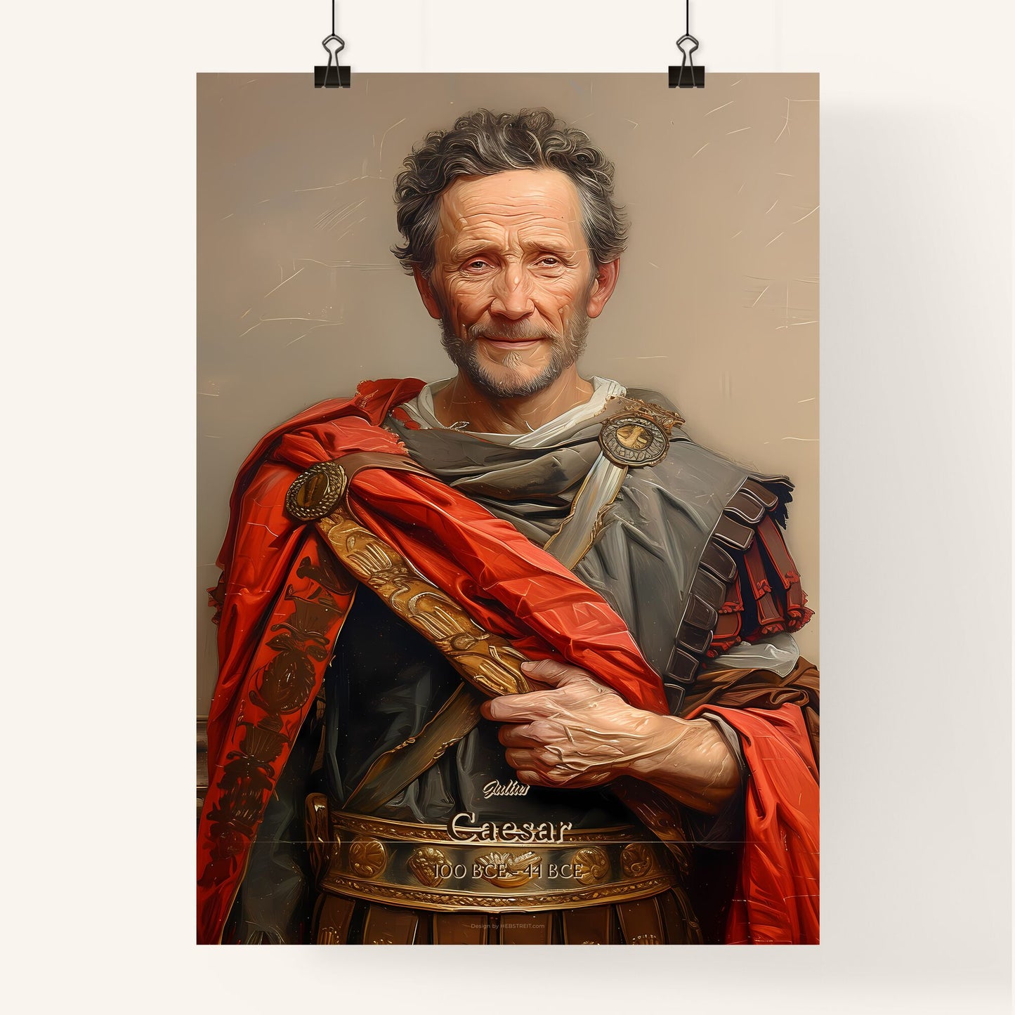 Julius, Caesar, 100 BCE - 44 BCE, A Poster of a man in a garment Default Title