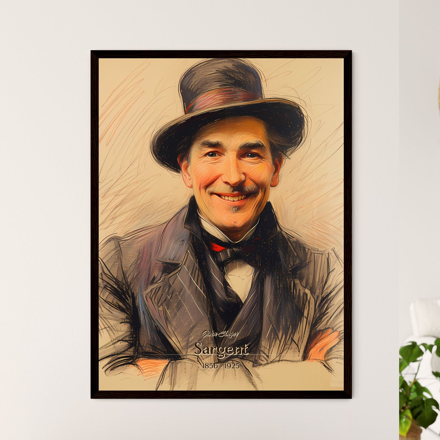 John Singer, Sargent, 1856 - 1925, A Poster of a man wearing a hat and suit Default Title