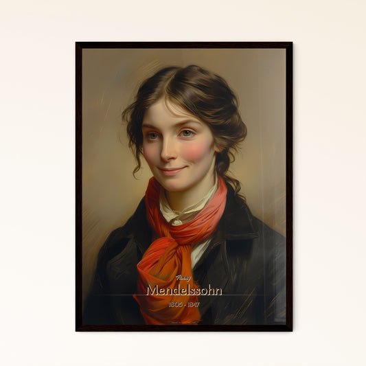 Fanny, Mendelssohn, 1805 - 1847, A Poster of a woman with a red scarf Default Title