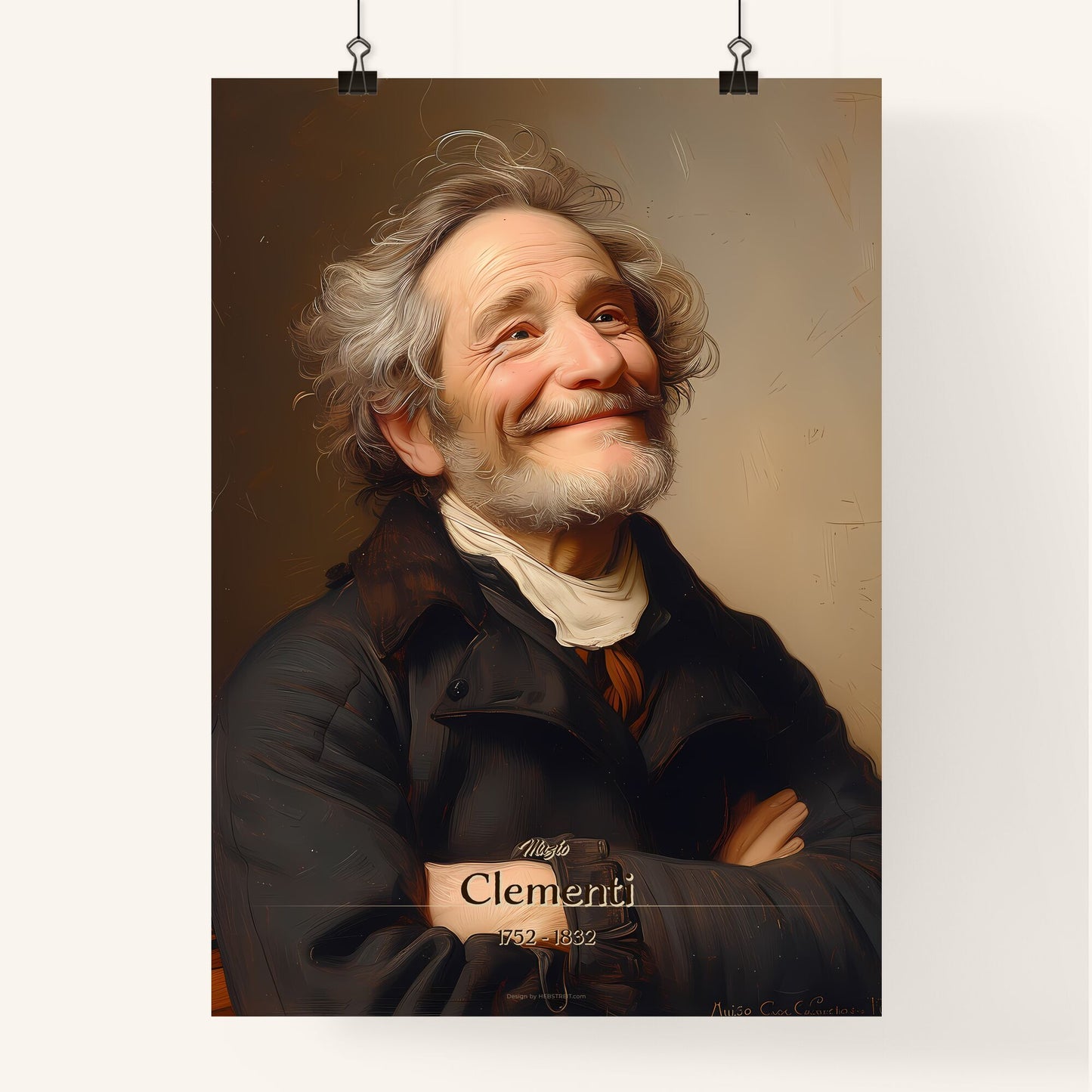 Muzio, Clementi, 1752 - 1832, A Poster of a man with his arms crossed Default Title