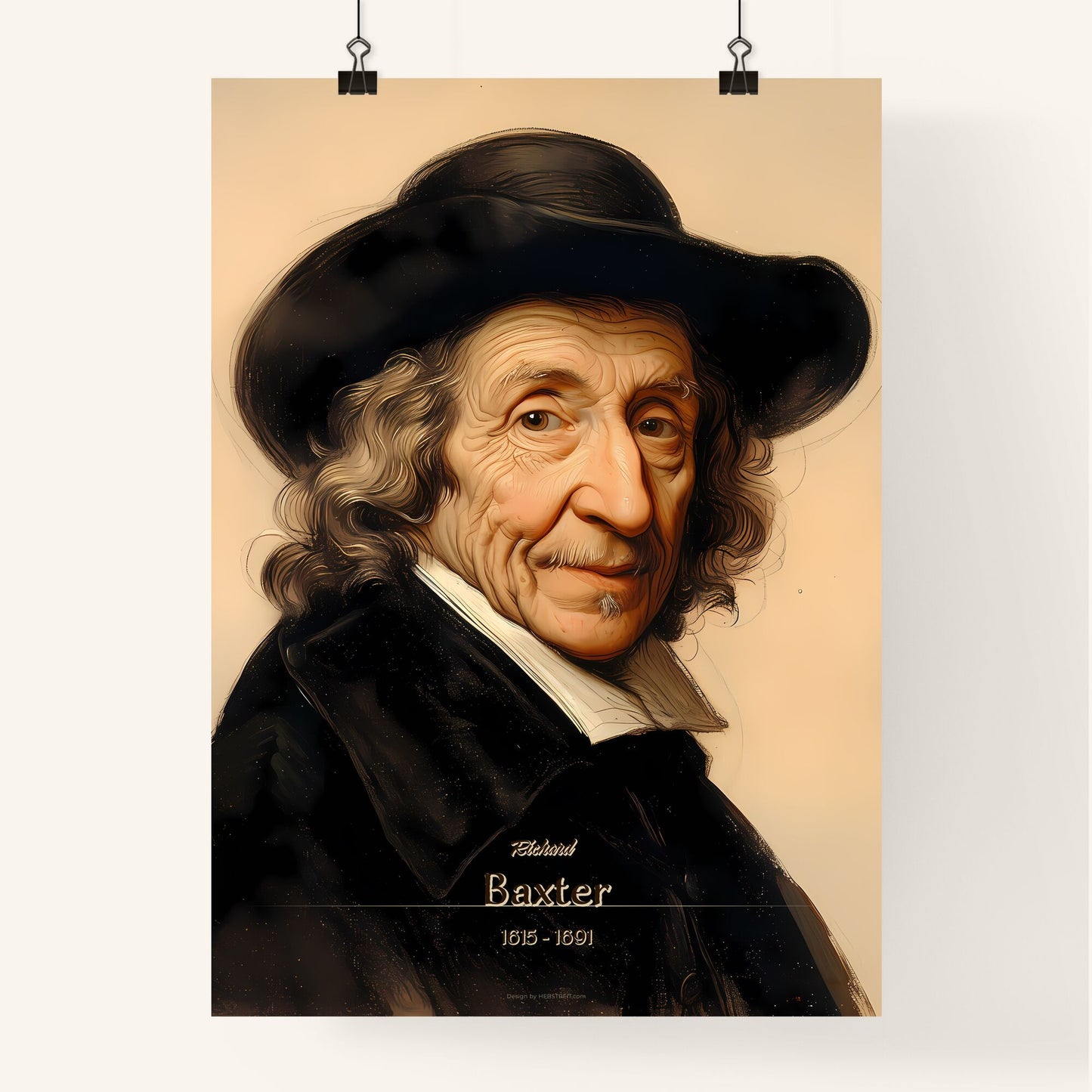 Richard, Baxter, 1615 - 1691, A Poster of a man in a hat Default Title