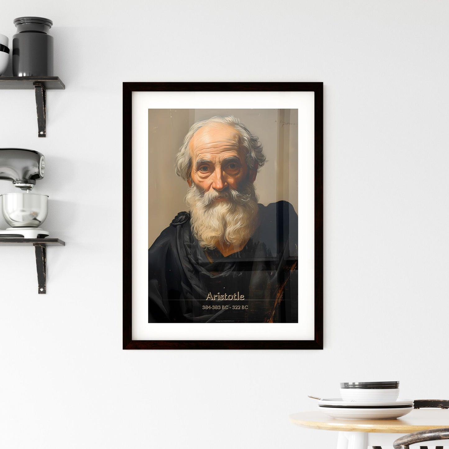 Aristotle, 384-383 BC - 322 BC, A Poster of a man with a white beard Default Title
