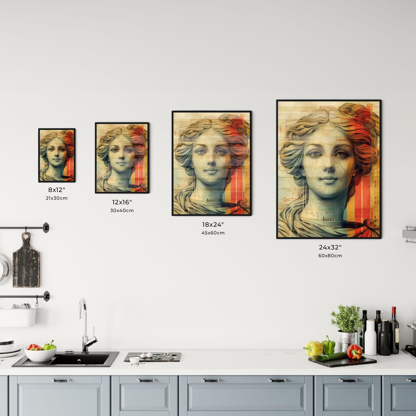 Hera, Juno, Queen of the Gods, A Poster of a woman_s face with a pattern Default Title
