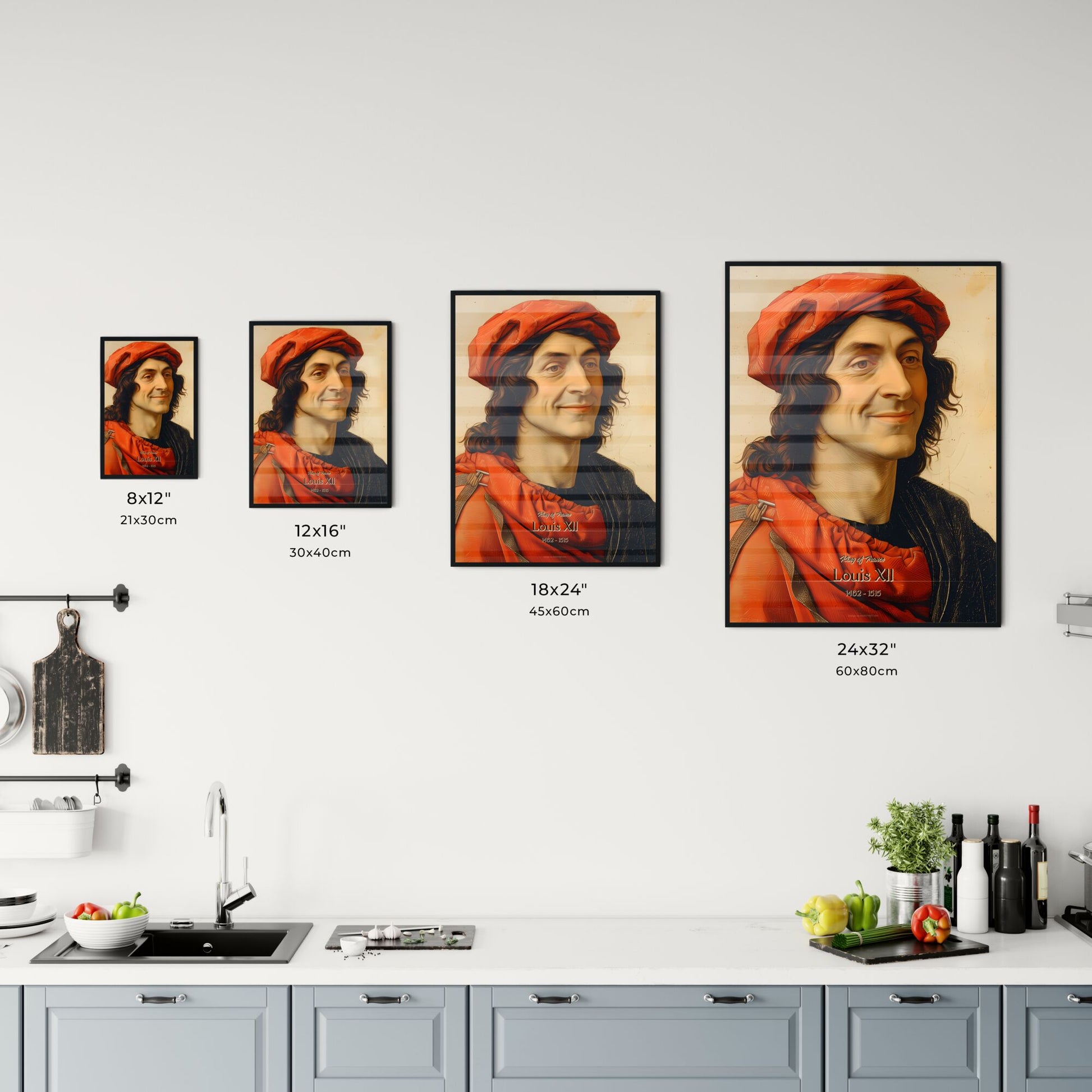 King of France, Louis XII, 1462 - 1515, A Poster of a painting of a man wearing a red hat Default Title