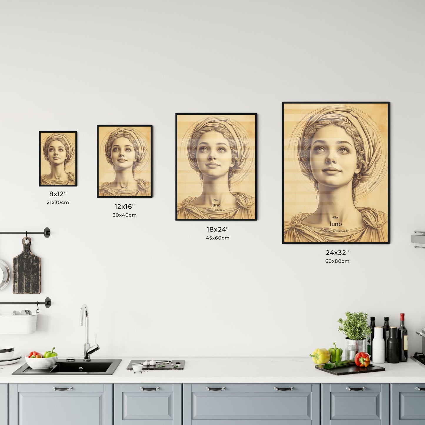 Hera, Juno, Queen of the Gods, A Poster of a drawing of a woman Default Title