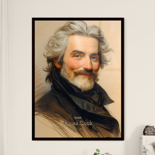 Captain, James Cook, 1728 - 1779, A Poster of a man with a beard and mustache Default Title
