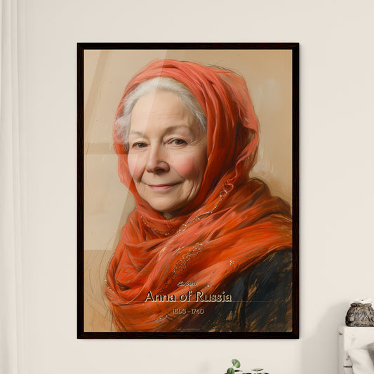 Empress, Anna of Russia, 1693 - 1740, A Poster of a woman with a red scarf Default Title