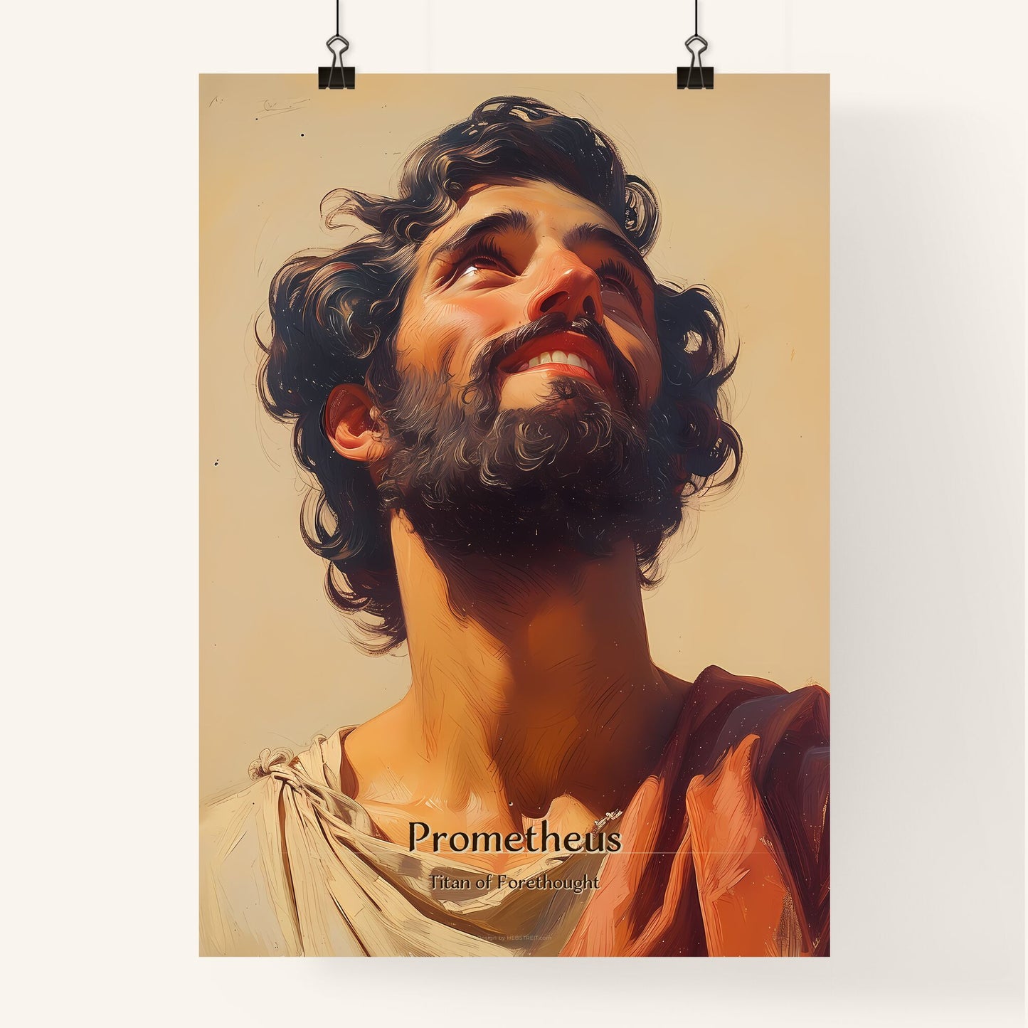 Prometheus, Titan of Forethought, A Poster of a man looking up to the sky Default Title