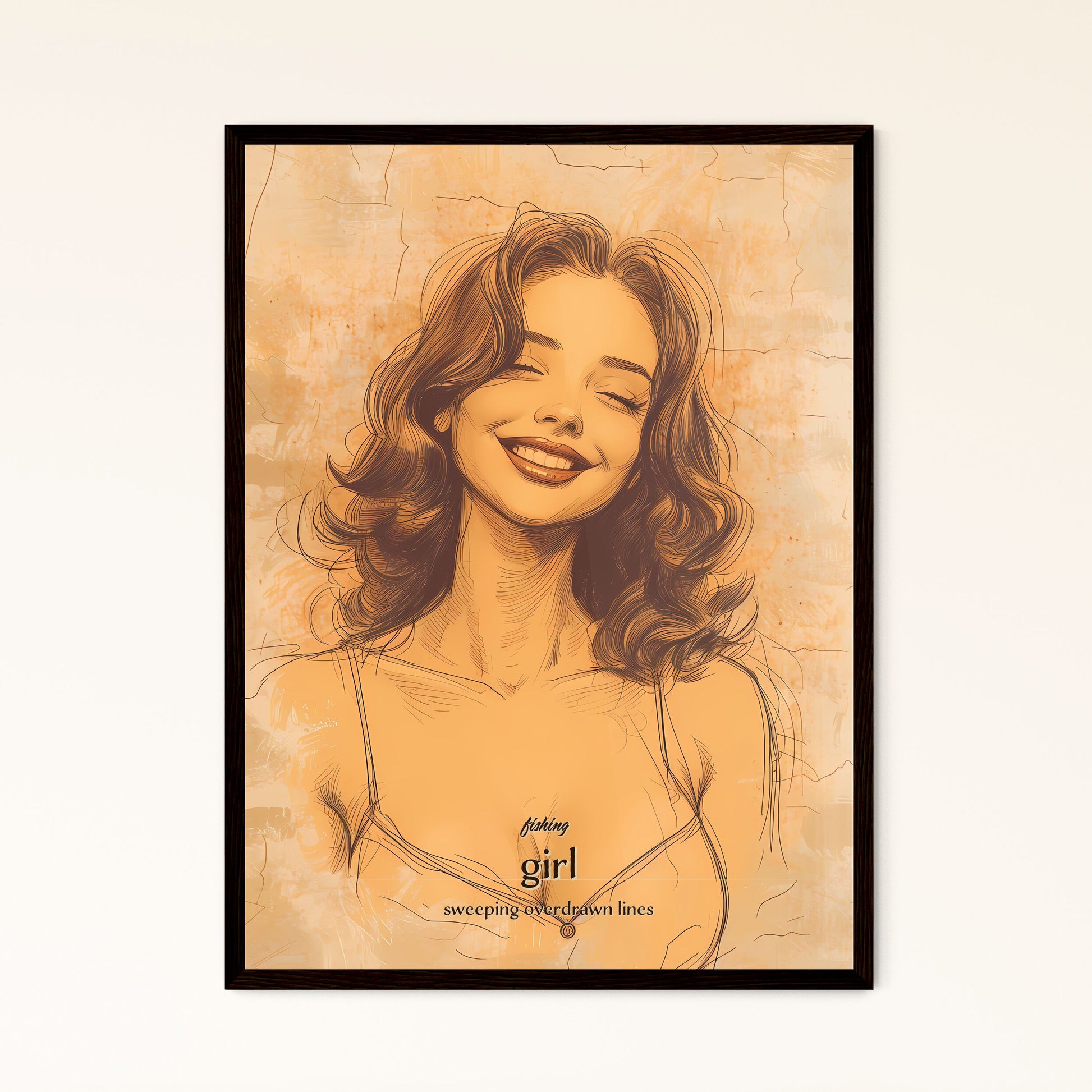 fishing - Framed Art Print