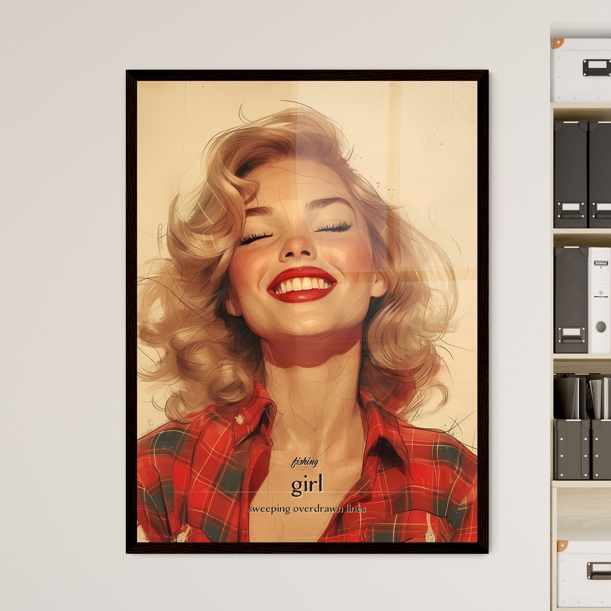 fishing - Framed Art Print