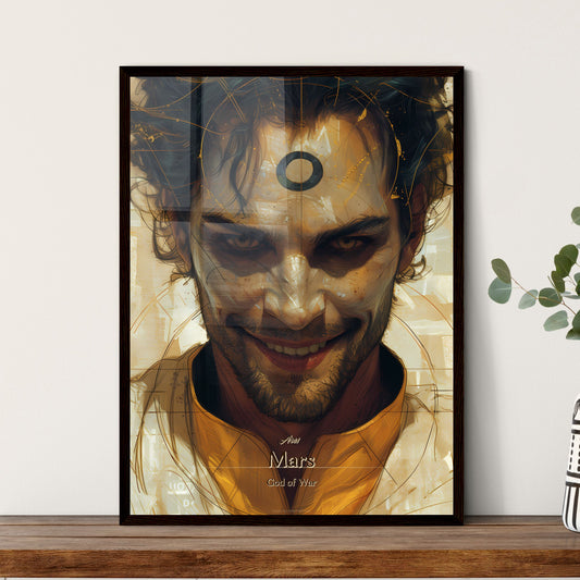 Ares, Mars, God of War, A Poster of a man with a tattoo on his face Default Title