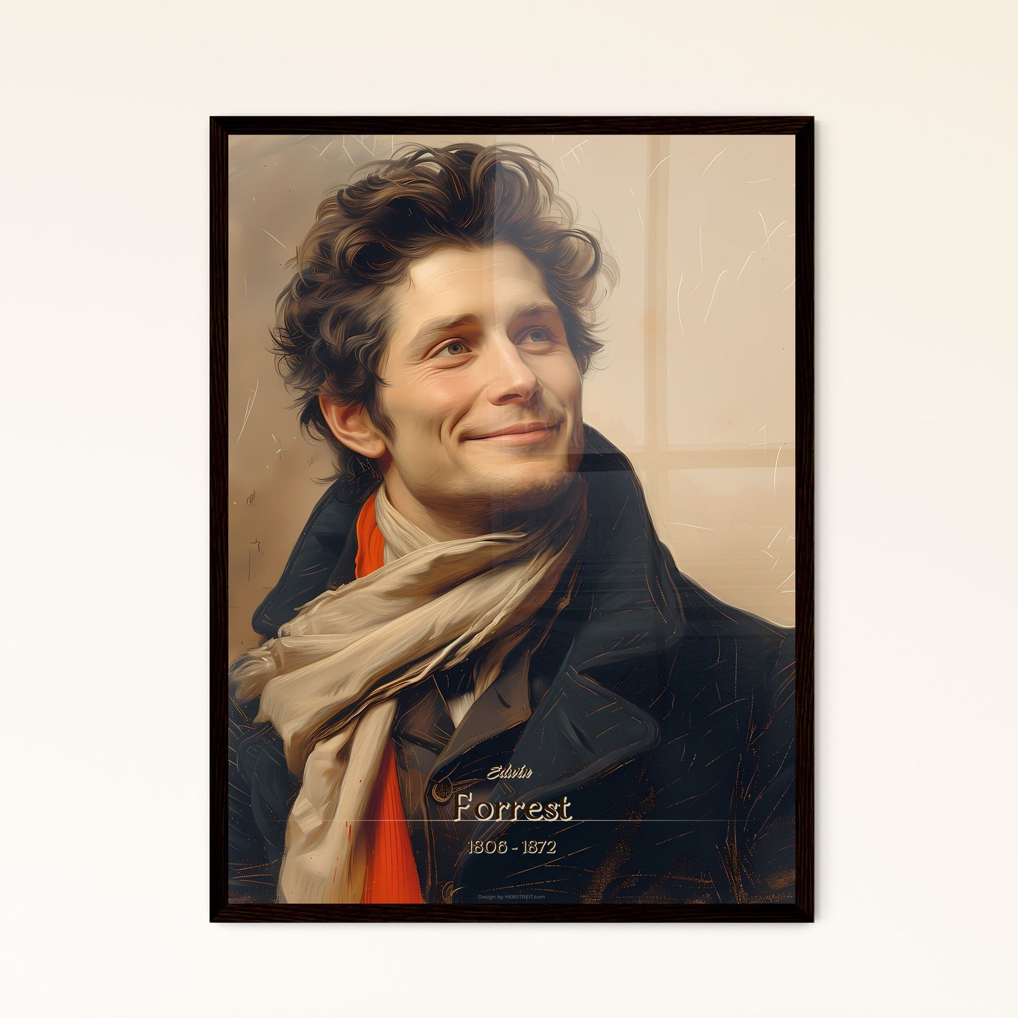 Edwin, Forrest, 1806 - 1872, A Poster of a man in a coat and scarf Default Title