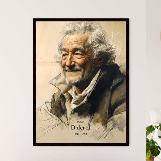 Denis, Diderot, 1713 - 1784, A Poster of a man with white hair and beard smiling Default Title