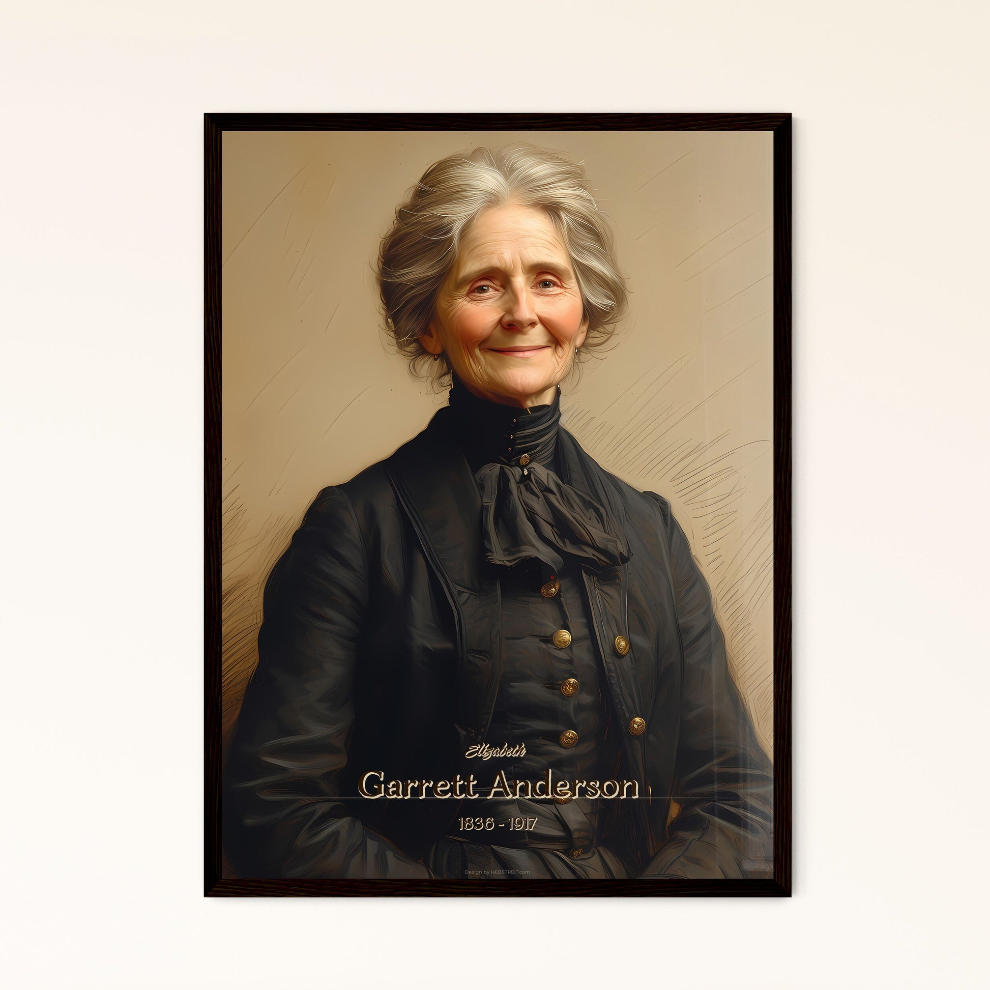 Elizabeth, Garrett Anderson, 1836 - 1917, A Poster of a woman in a black jacket Default Title