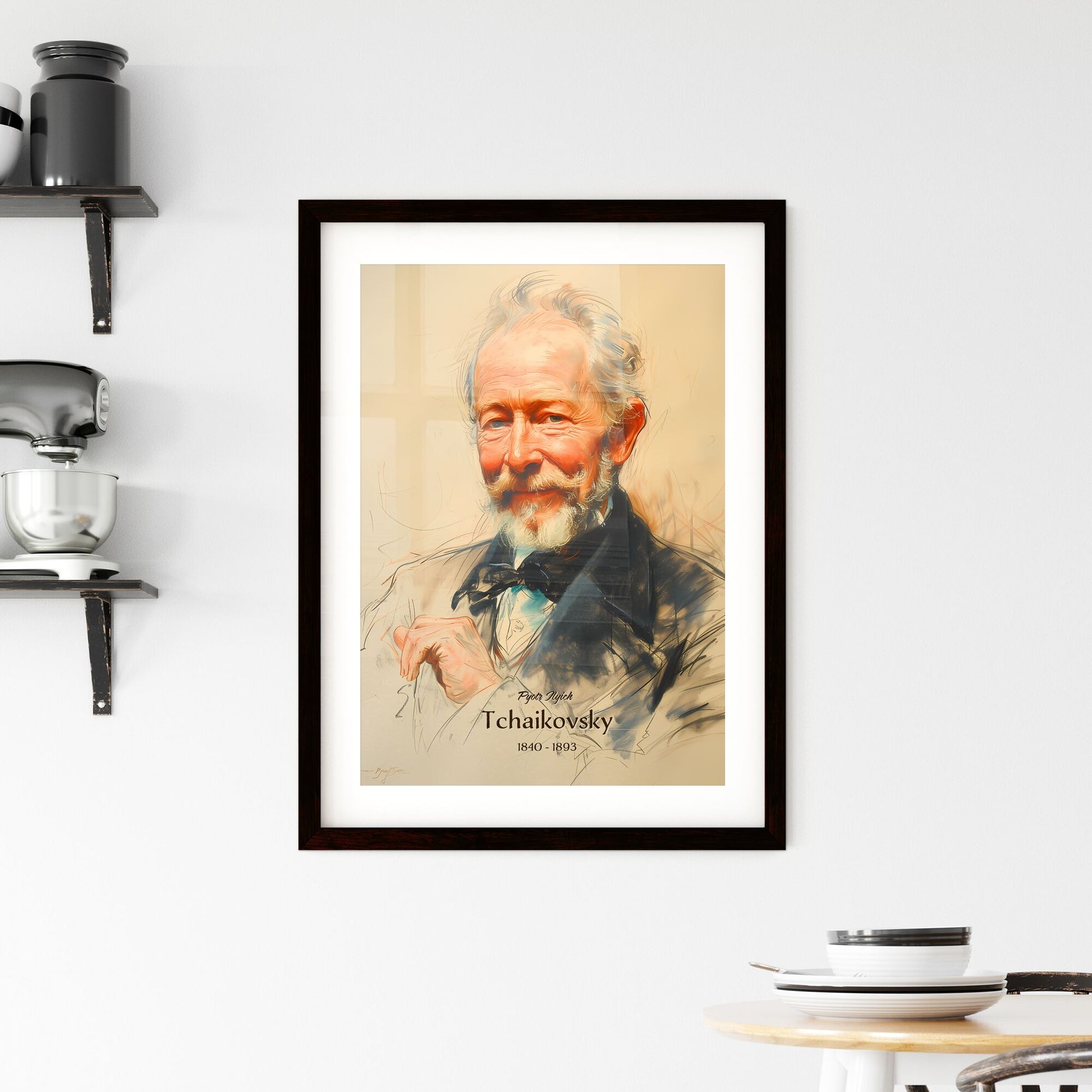 Pyotr Ilyich, Tchaikovsky, 1840 - 1893, A Poster of a painting of a man with a beard Default Title