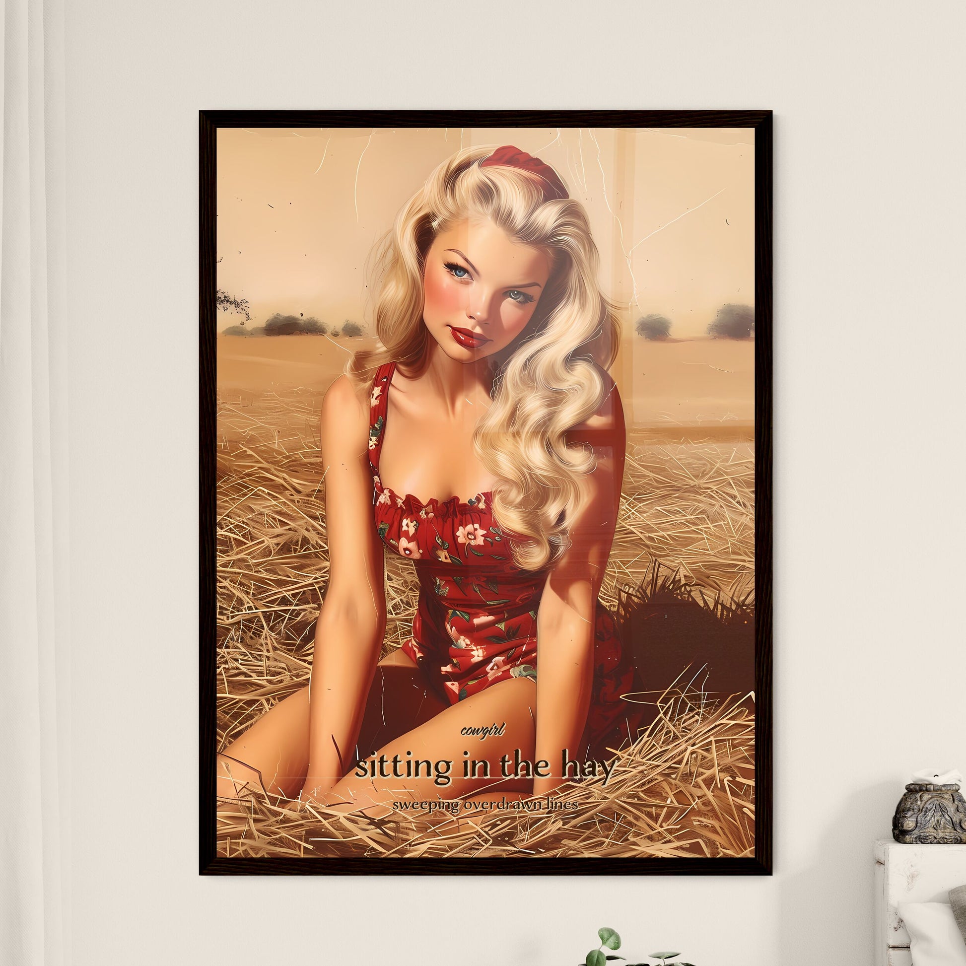 cowgirl - Framed Art Print