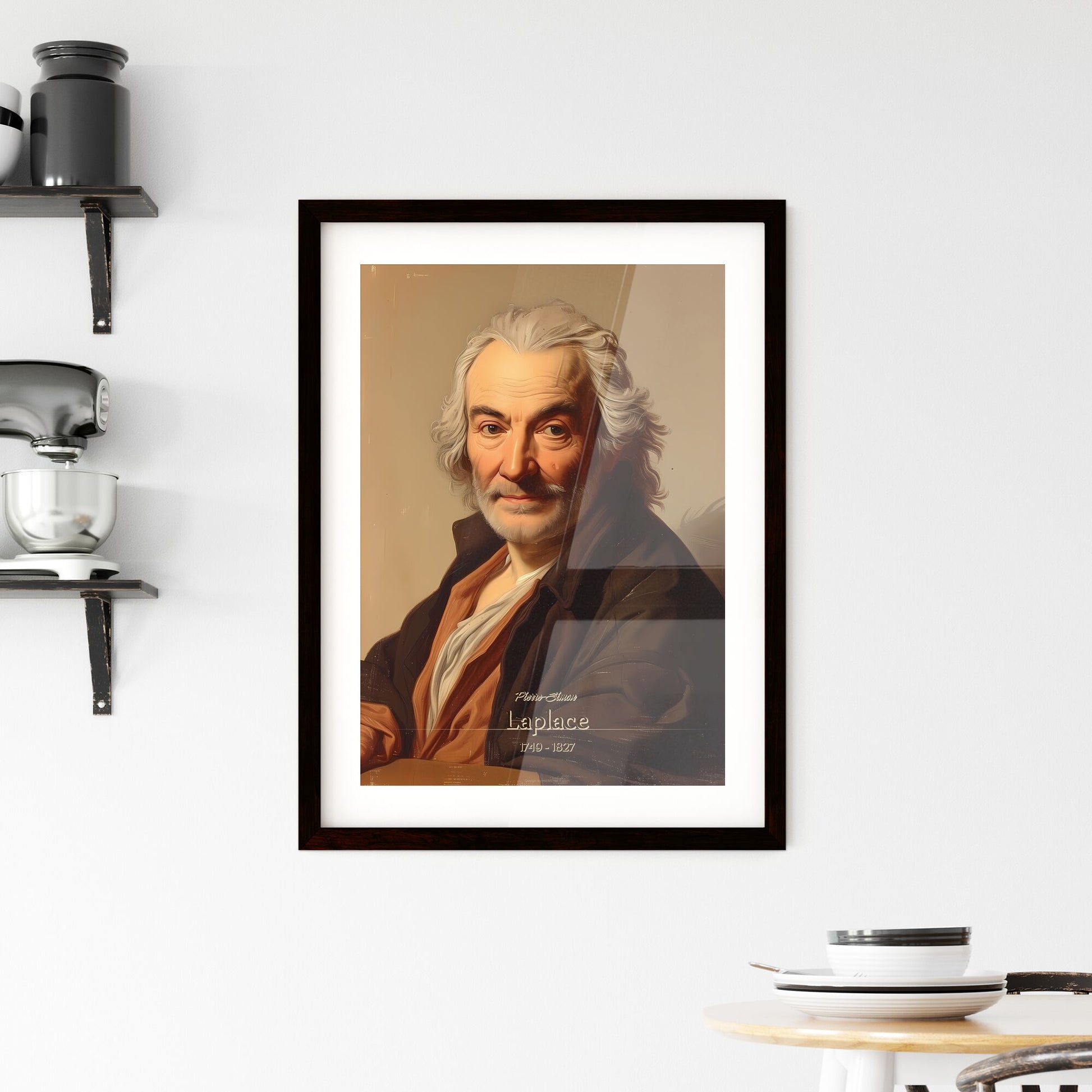 Pierre-Simon, Laplace, 1749 - 1827, A Poster of a man with white hair and beard Default Title
