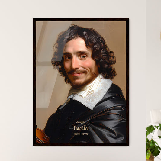 Giuseppe, Tartini, 1692 - 1770, A Poster of a man with long hair and a black coat Default Title