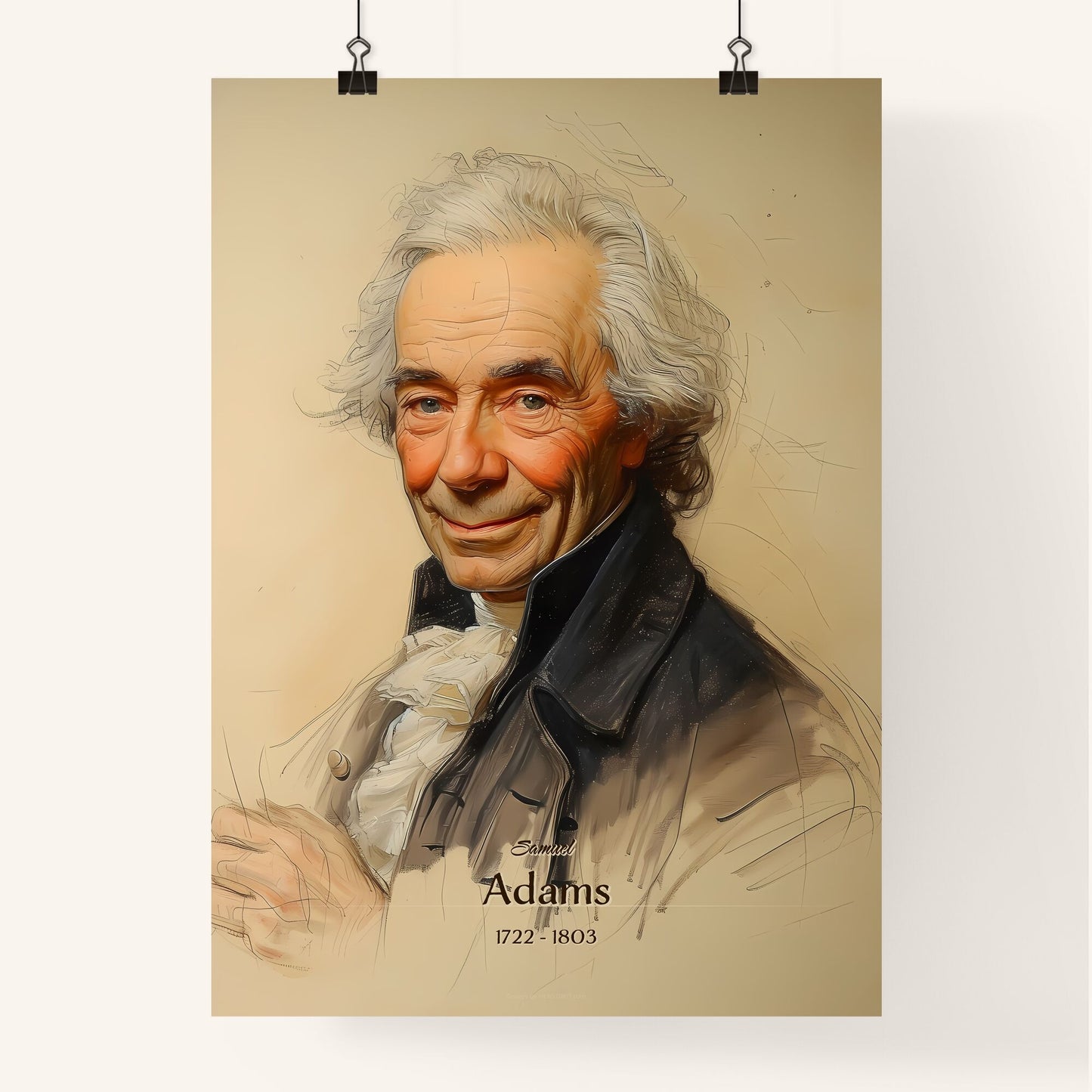 Samuel, Adams, 1722 - 1803, A Poster of a man with white hair Default Title