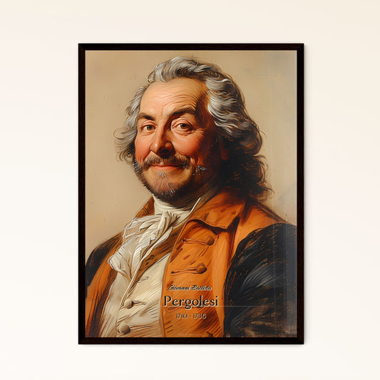 Giovanni Battista, Pergolesi, 1710 - 1736, A Poster of a man with a beard and mustache wearing a brown vest Default Title
