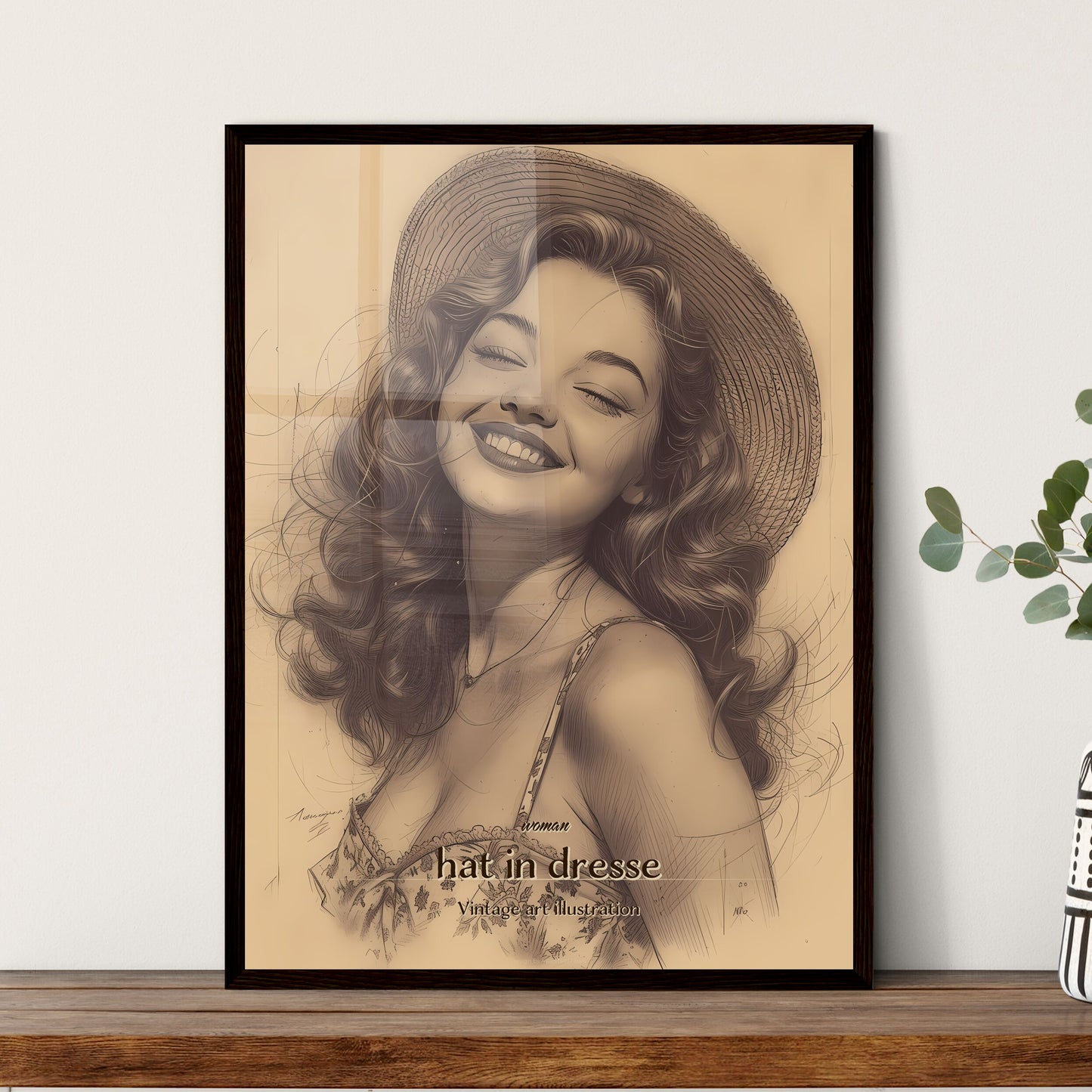 woman - Framed Art Print
