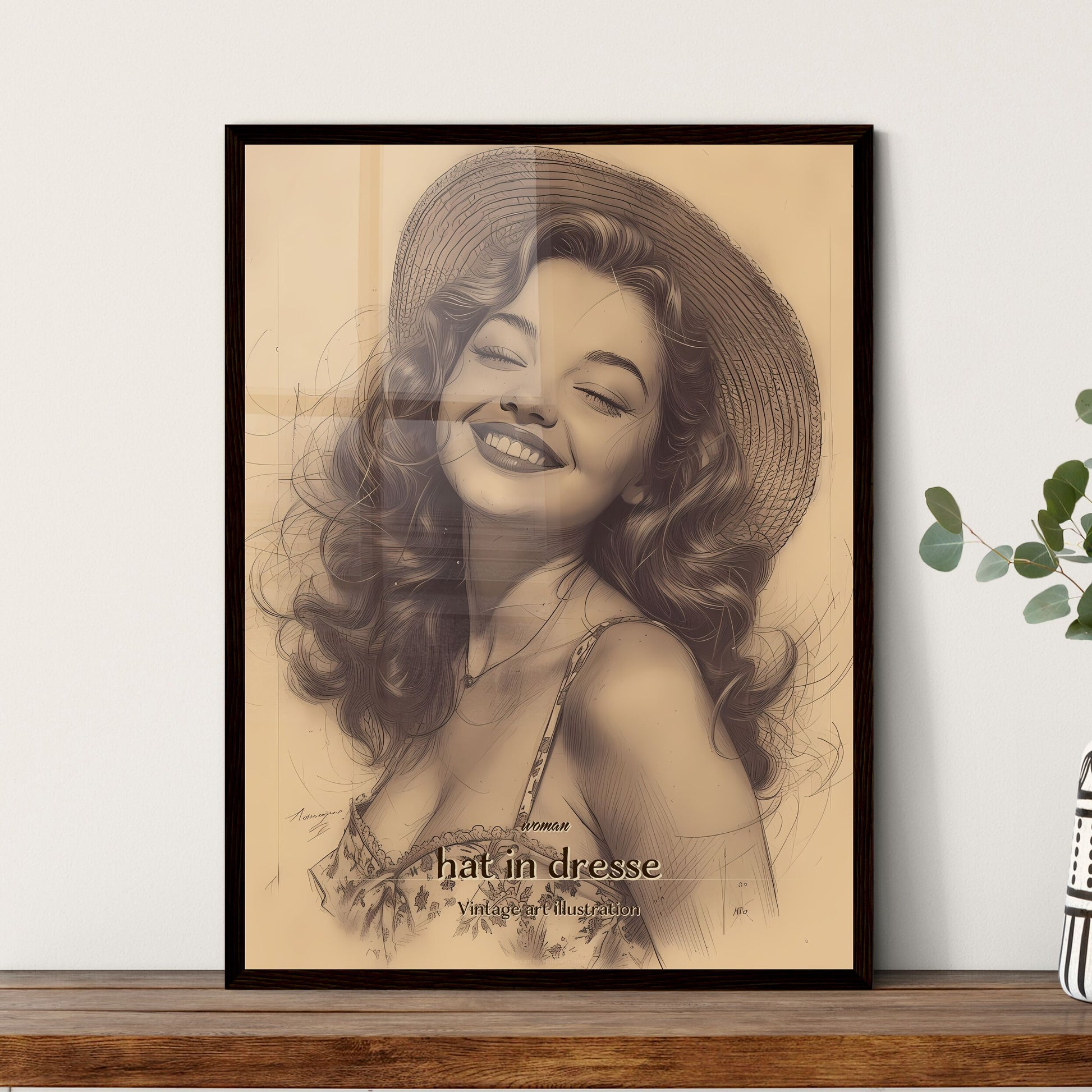 woman - Framed Art Print