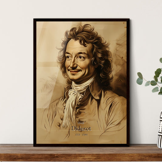 Denis, Diderot, 1713 - 1784, A Poster of a drawing of a man Default Title