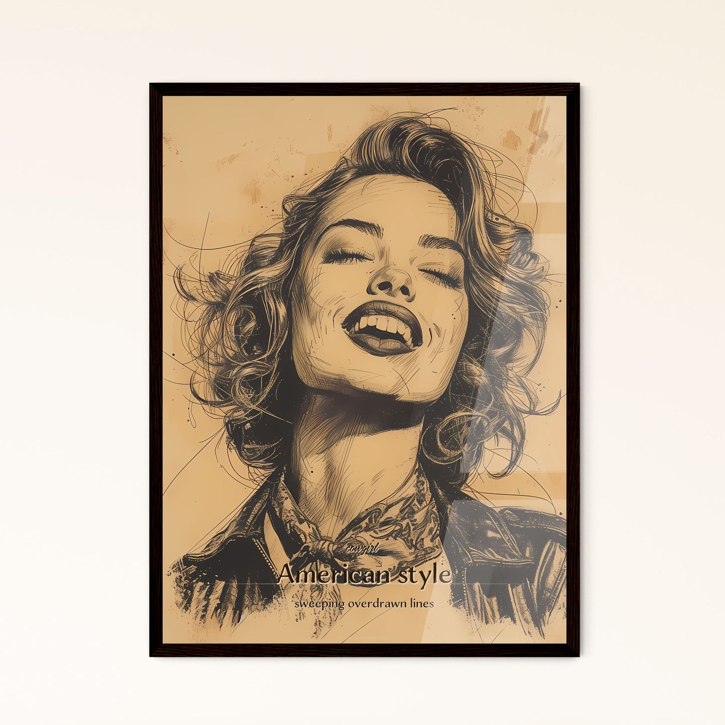 cowgirl - Framed Art Print