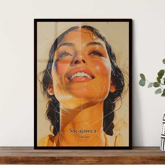 Sacajawea, c. 1788-1812, A Poster of a woman smiling with a broken glass Default Title
