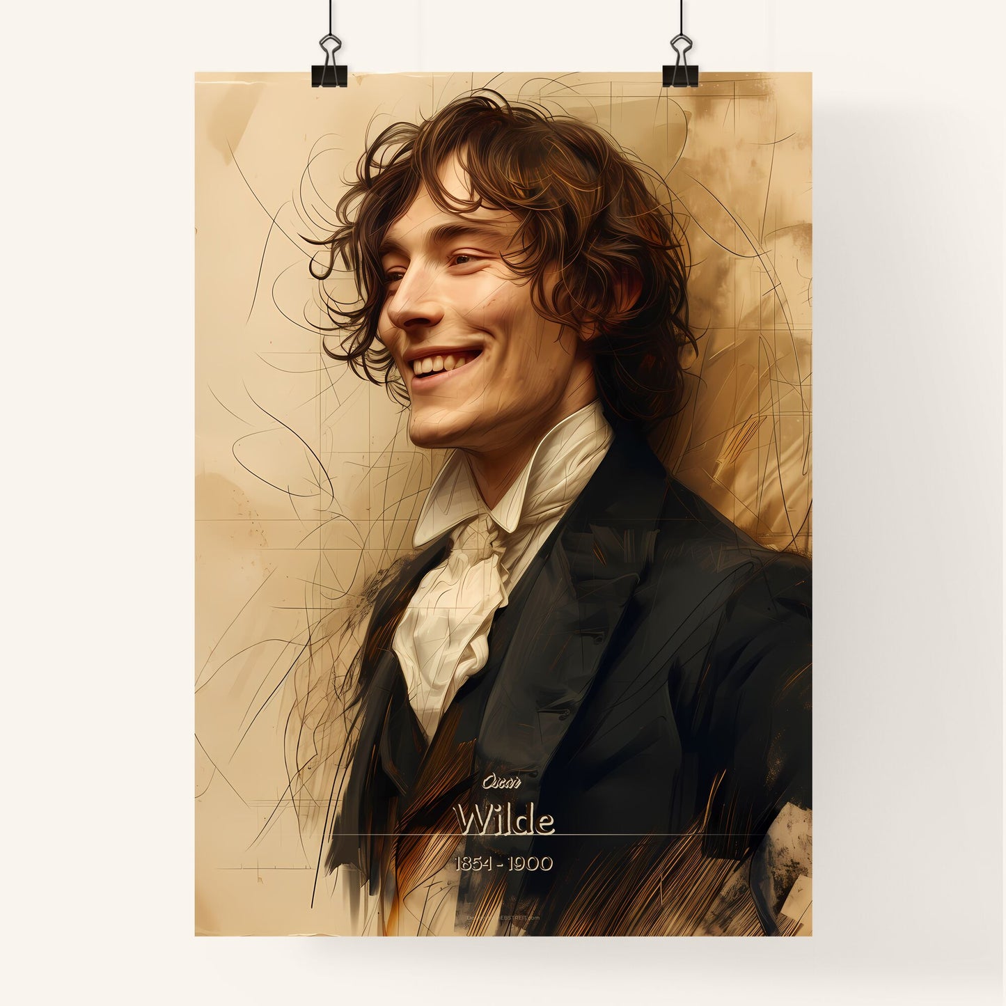 Oscar, Wilde, 1854 - 1900, A Poster of a man in a suit Default Title