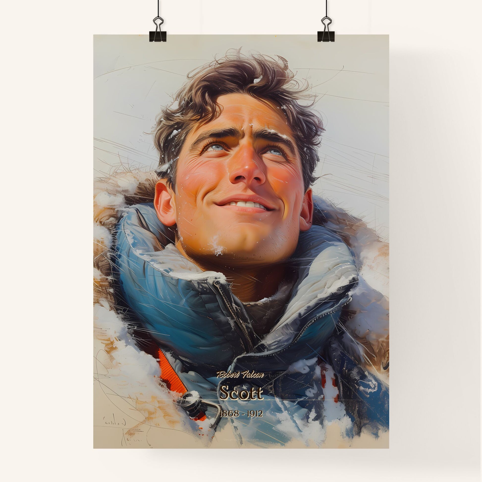 Robert Falcon, Scott, 1868 - 1912, A Poster of a man in a coat looking up Default Title
