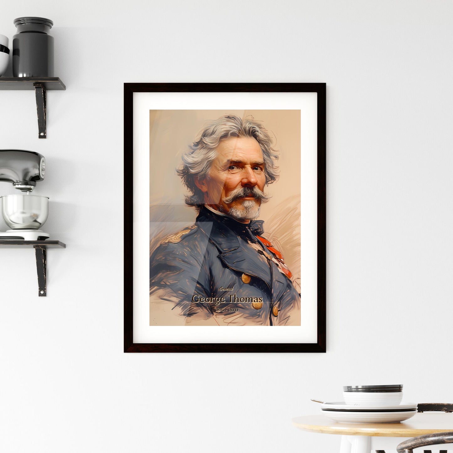 General, George Thomas, 1816 - 1870, A Poster of a man in a military uniform Default Title