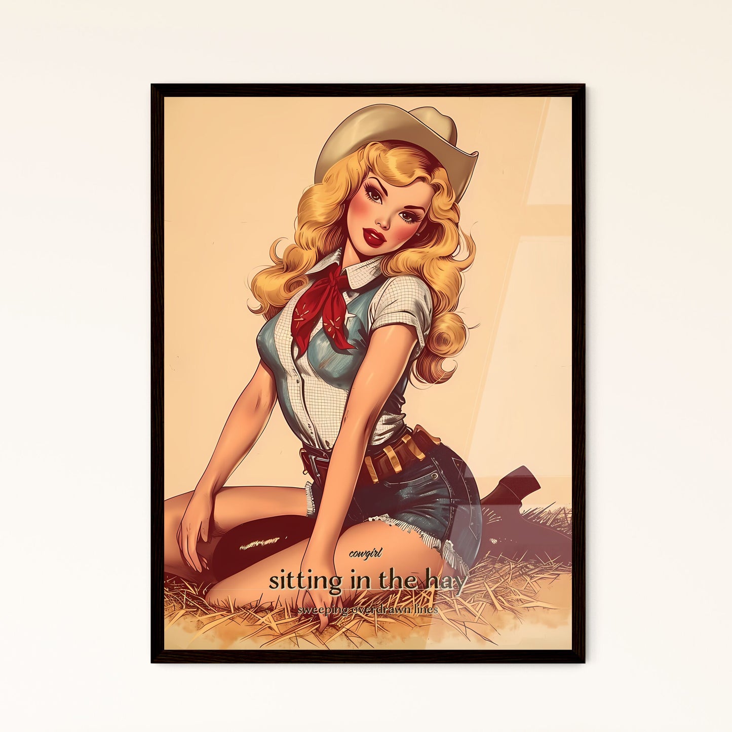 cowgirl - Framed Art Print