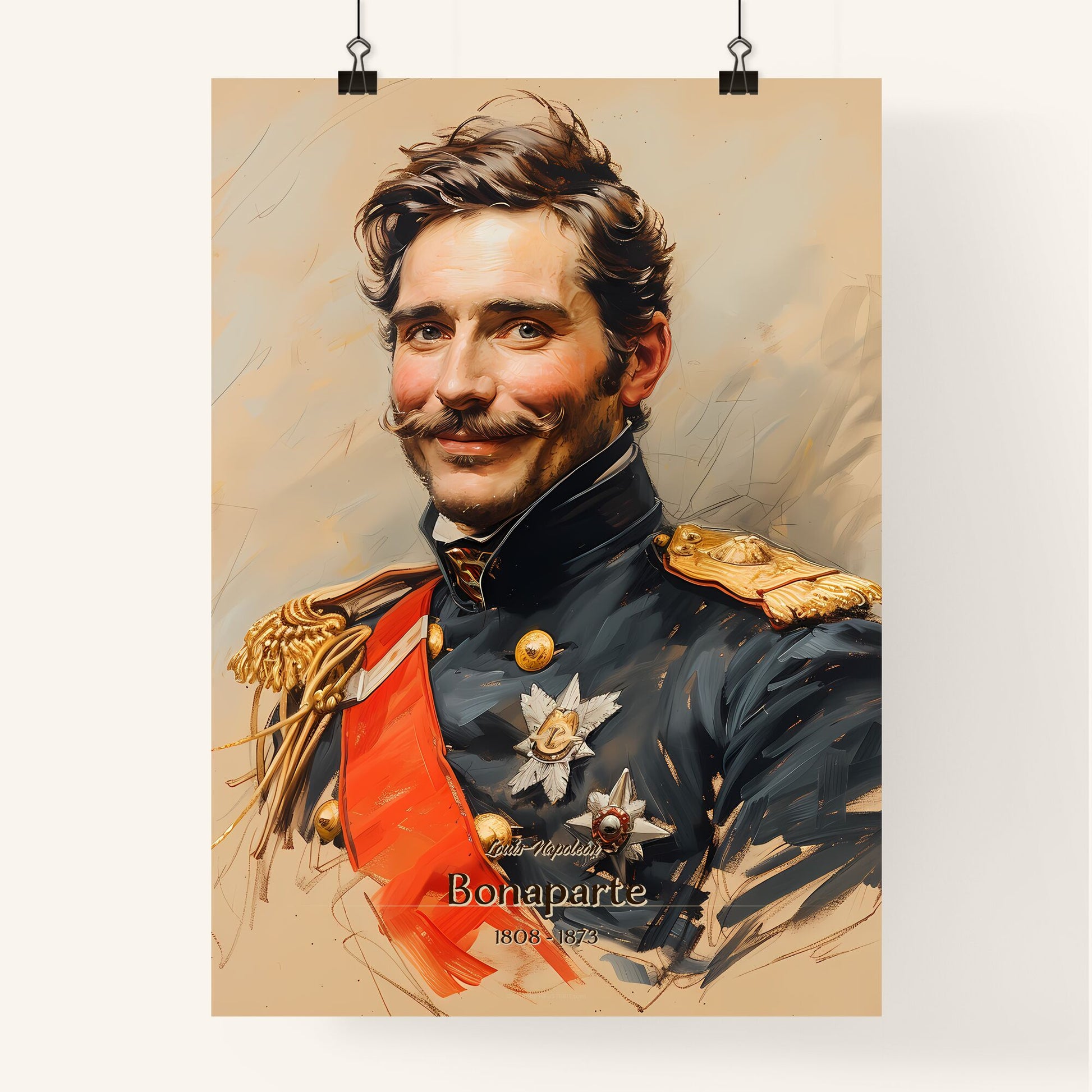 Louis-Napoleon, Bonaparte, 1808 - 1873, A Poster of a man in a military uniform Default Title