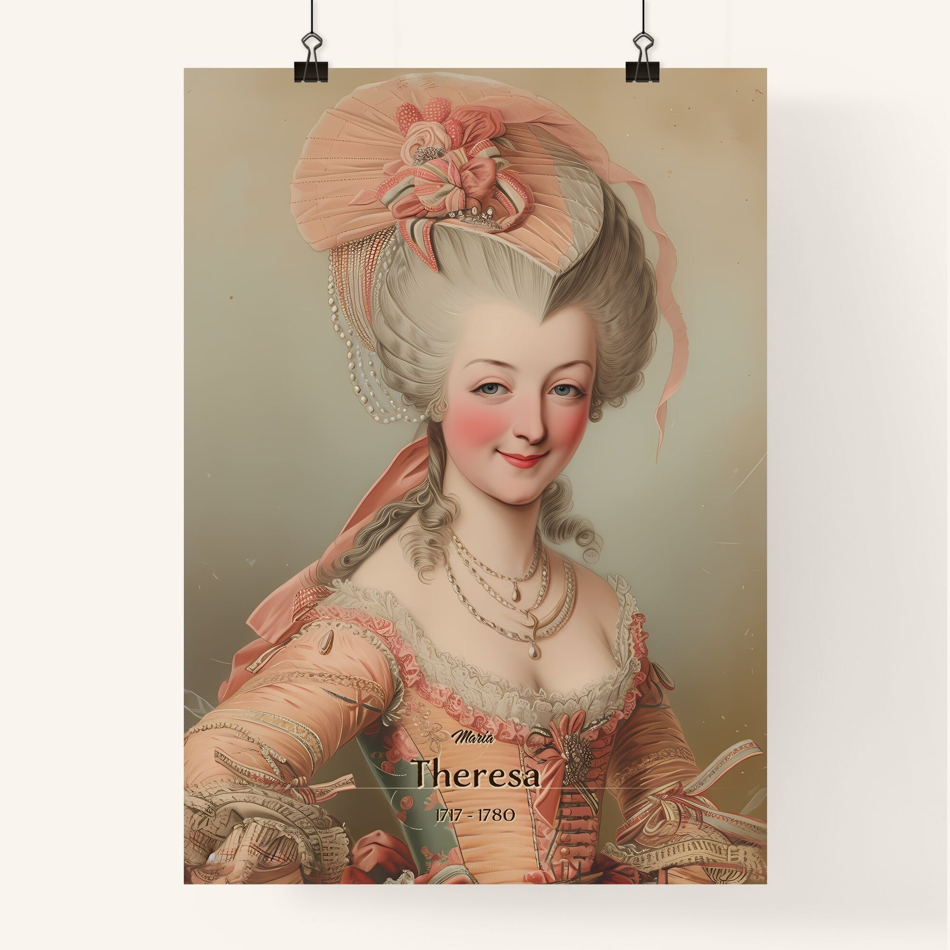 Maria, Theresa, 1717 - 1780, A Poster of a woman in a dress Default Title