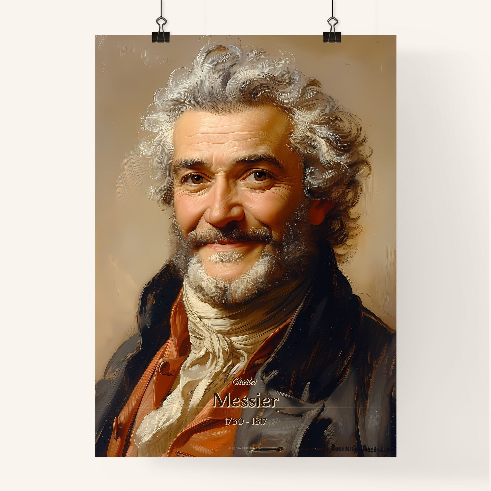 Charles, Messier, 1730 - 1817, A Poster of a man with white hair and beard Default Title