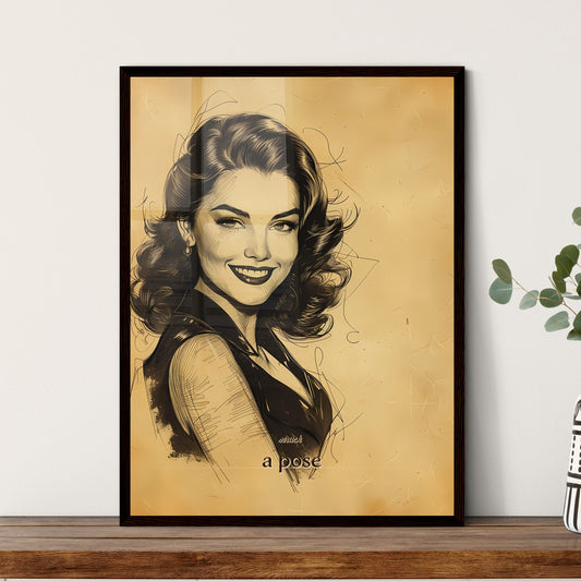 struck, a pose, A Poster of a woman smiling with curly hair Default Title