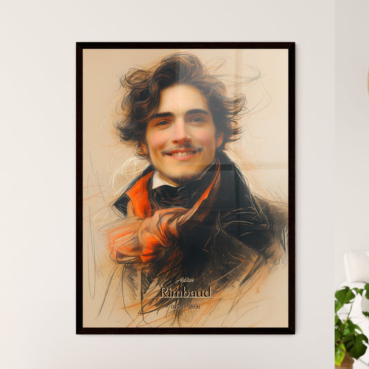 Arthur, Rimbaud, 1854 - 1891, A Poster of a man with curly hair wearing a scarf Default Title