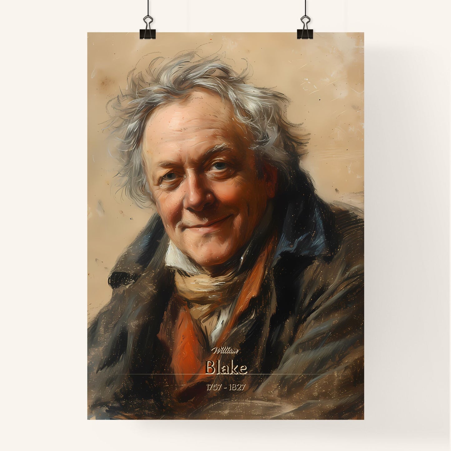 William, Blake, 1757 - 1827, A Poster of a man with grey hair and a scarf Default Title