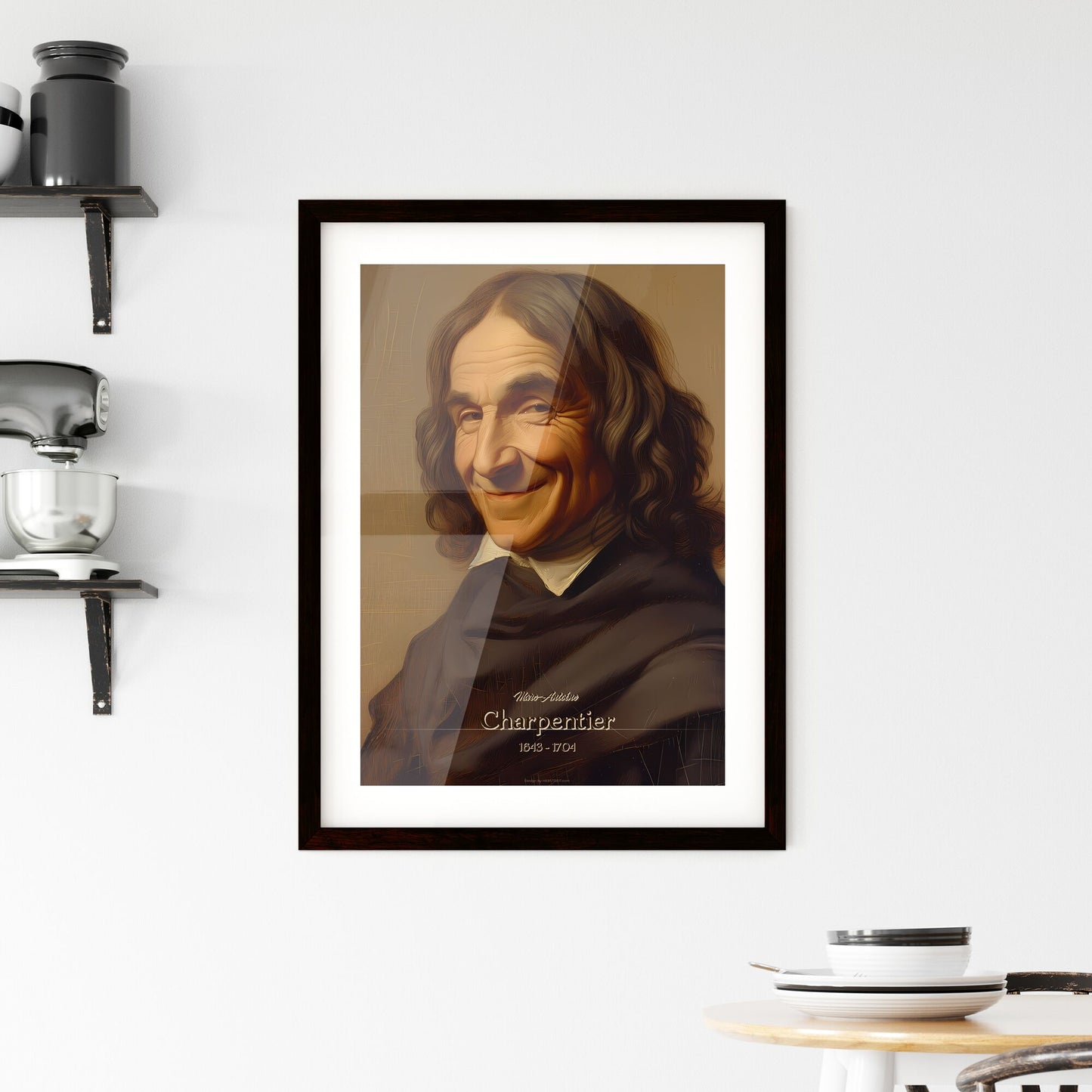 Marc-Antoine, Charpentier, 1643 - 1704, A Poster of a man with long hair wearing a black robe Default Title