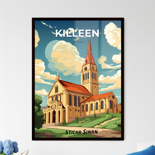 Killeen, Texas, A Poster of a church with a steeple and trees Default Title