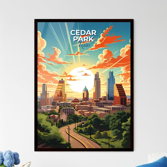 Cedar Park, Texas, A Poster of a city with trees and buildings Default Title