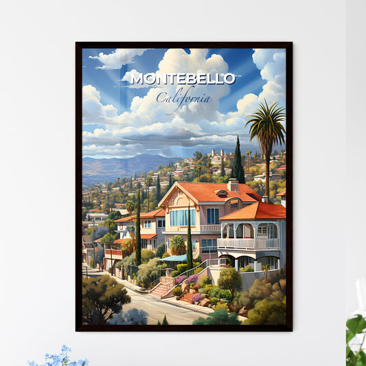 Montebello, California, A Poster of a town with houses and trees Default Title