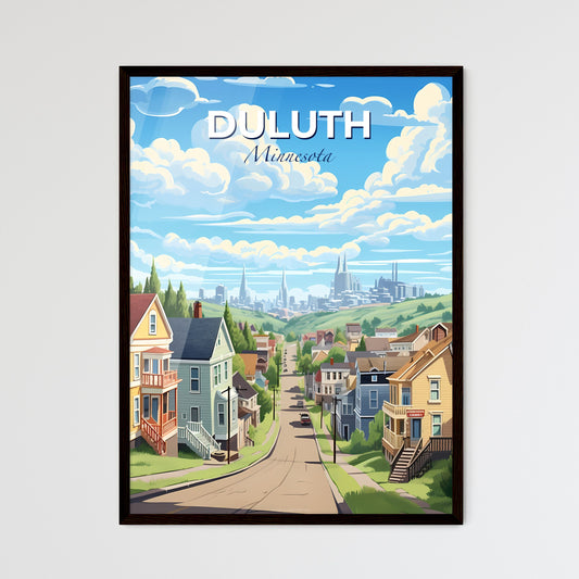 Duluth, Minnesota, A Poster of a street with houses and trees in the background Default Title